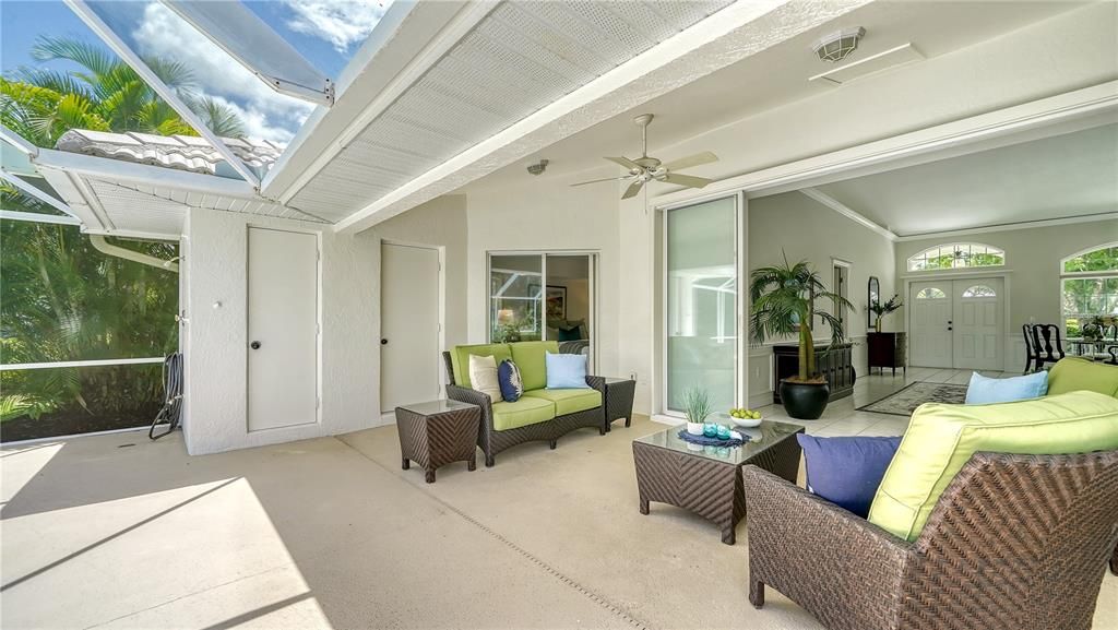 Pool bath and storage closet