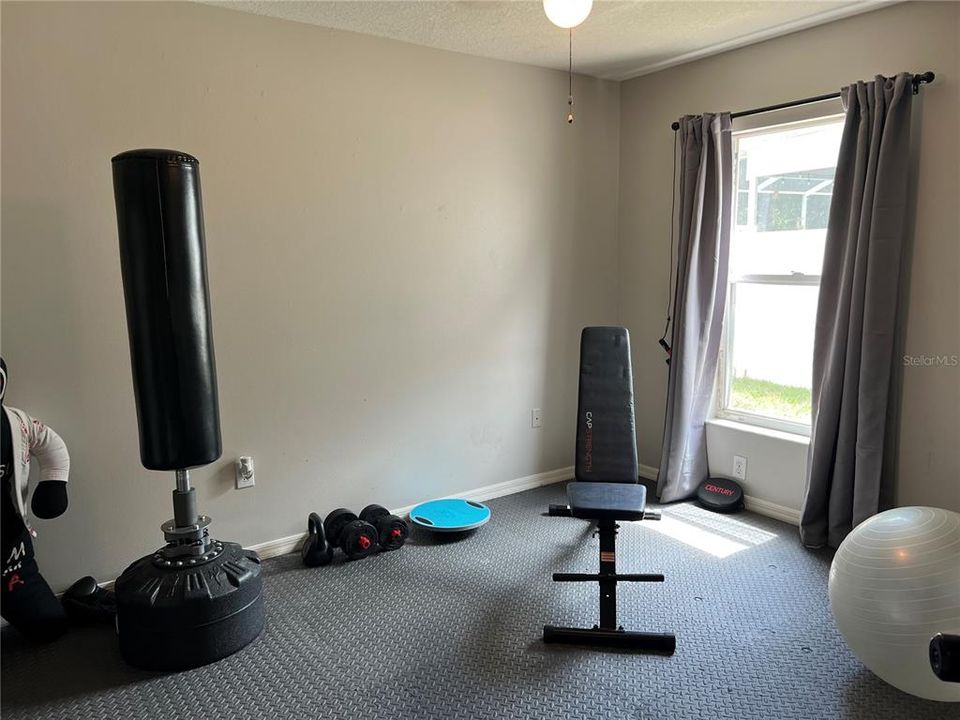 Bedroom/Work out Room