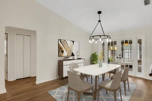 dining room- virtually staged