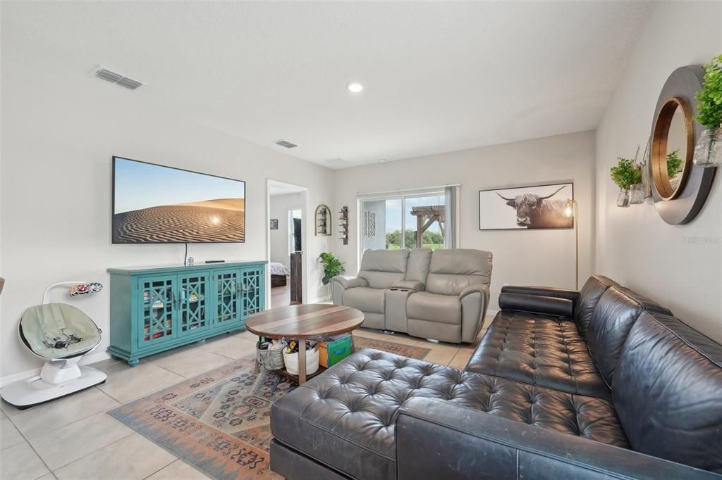 Living room open to kitchen