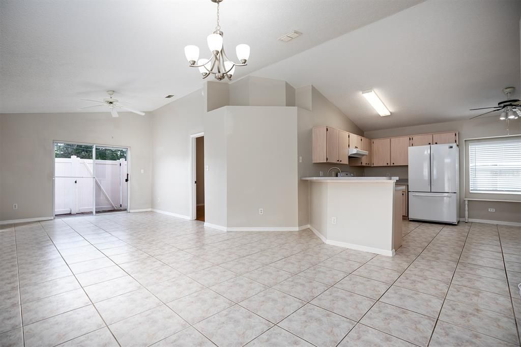 Family Room and Kitchen