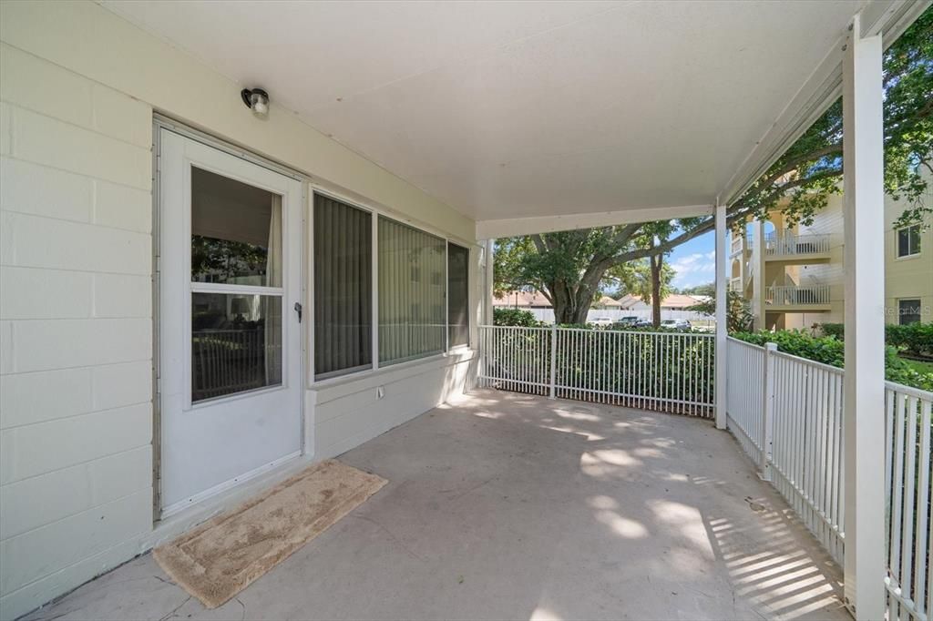 Rear entrance from covered patio