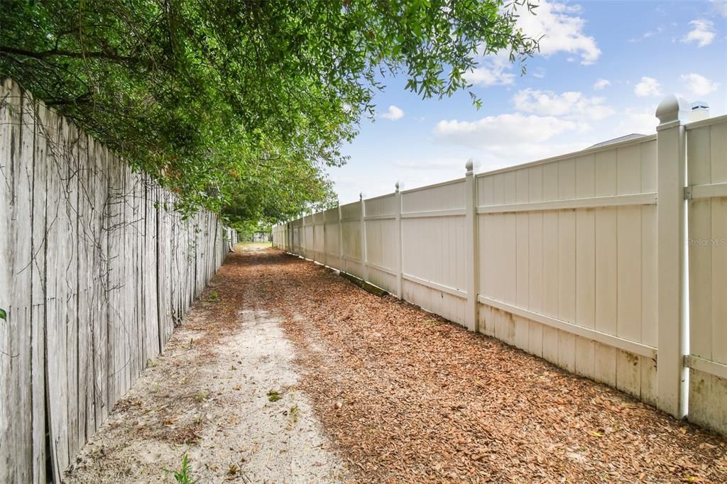 Driveway behind the home