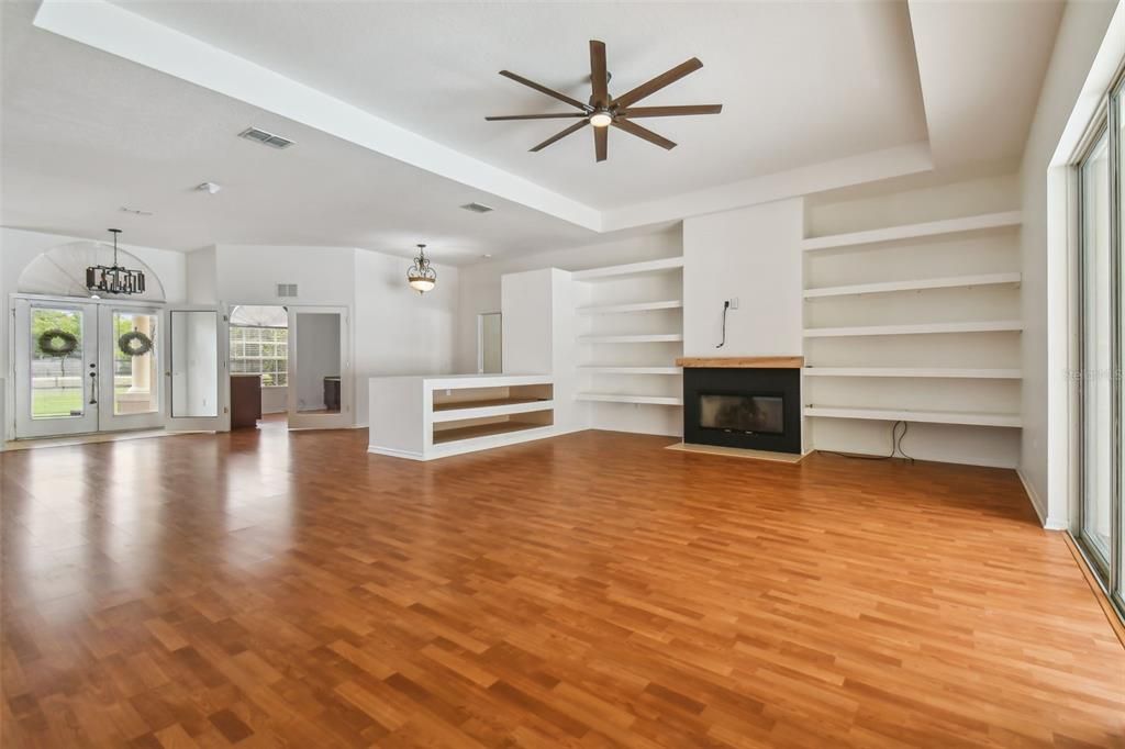 Living room has been virtually staged