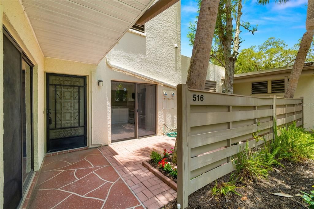 Front entrance and private patio