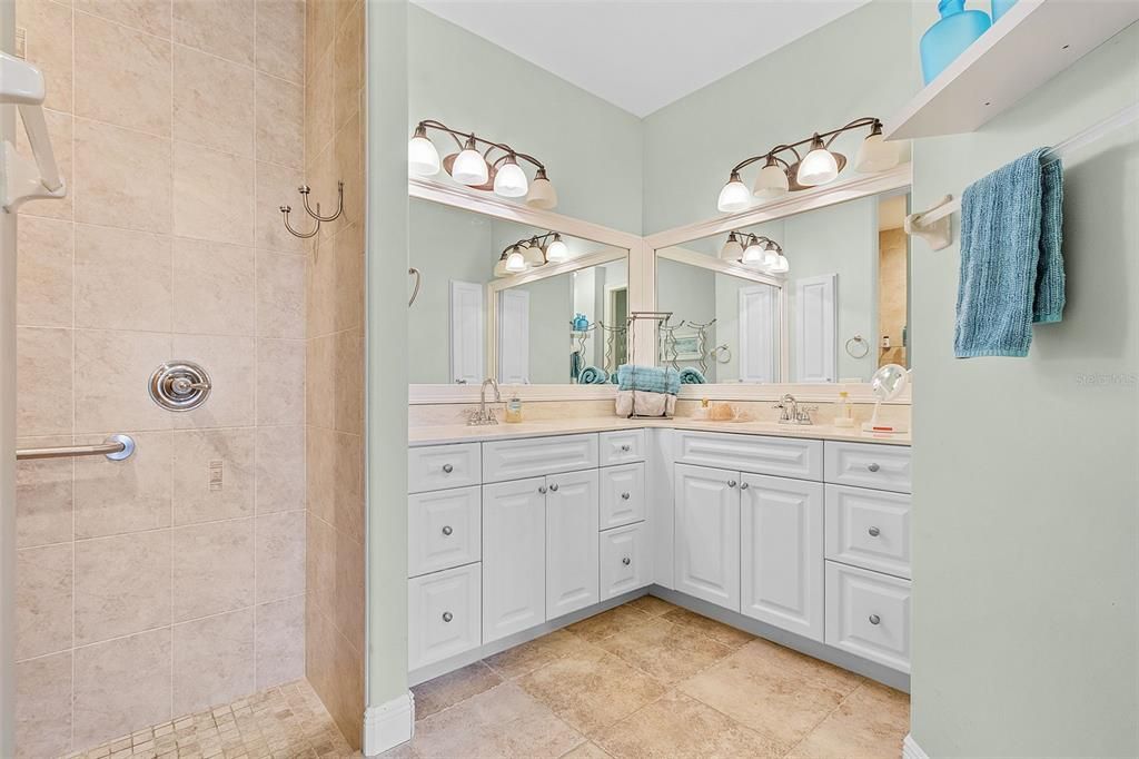 Master bath with double vanity