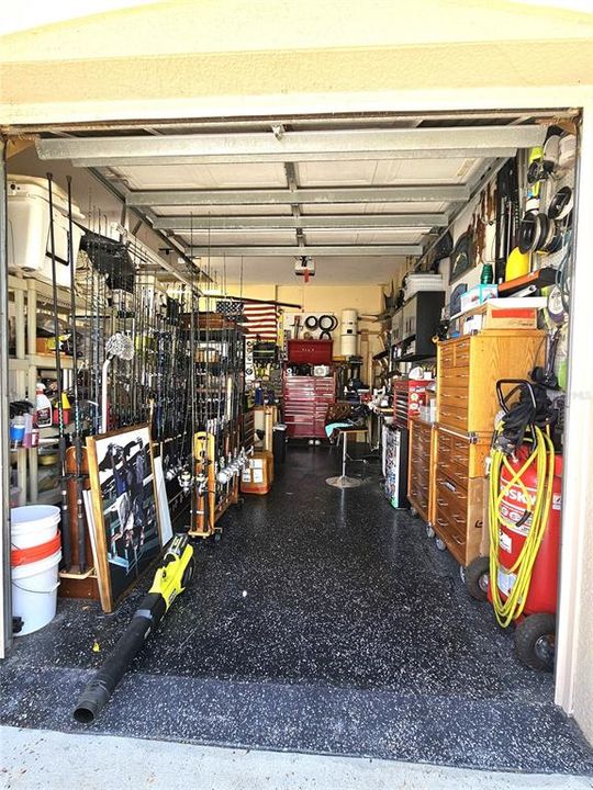 8' tall garage doors (there's a double garage door and single garage door)