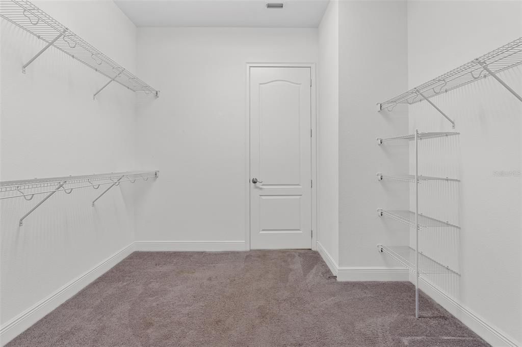 Spacious walk-in-closet