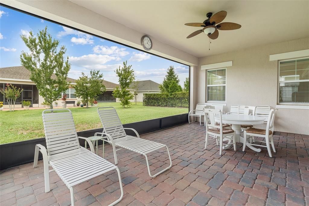 Screened-in lanai, pre-plumbed for outdoor kitchen