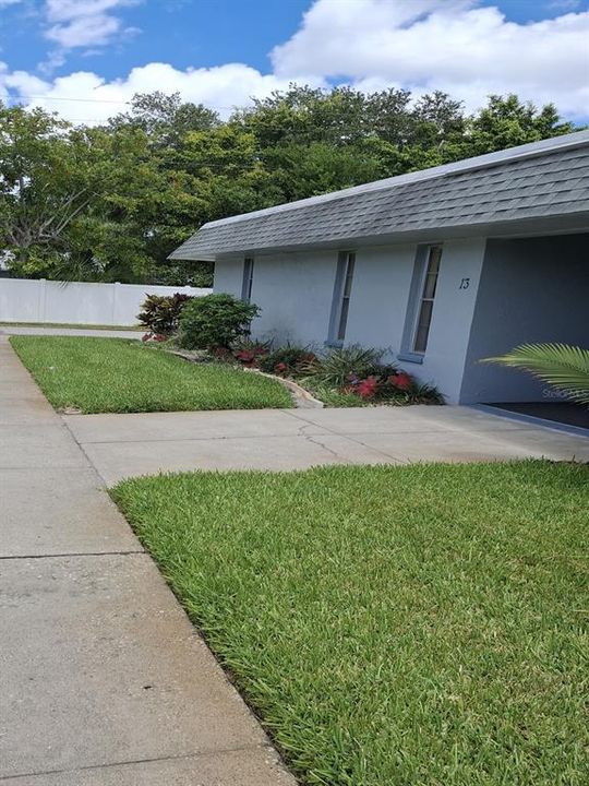 Sidewalk leading to front entrance