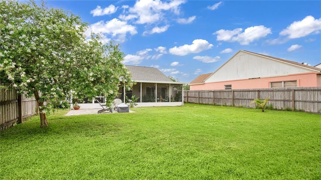 Fully Fenced, lush backyard