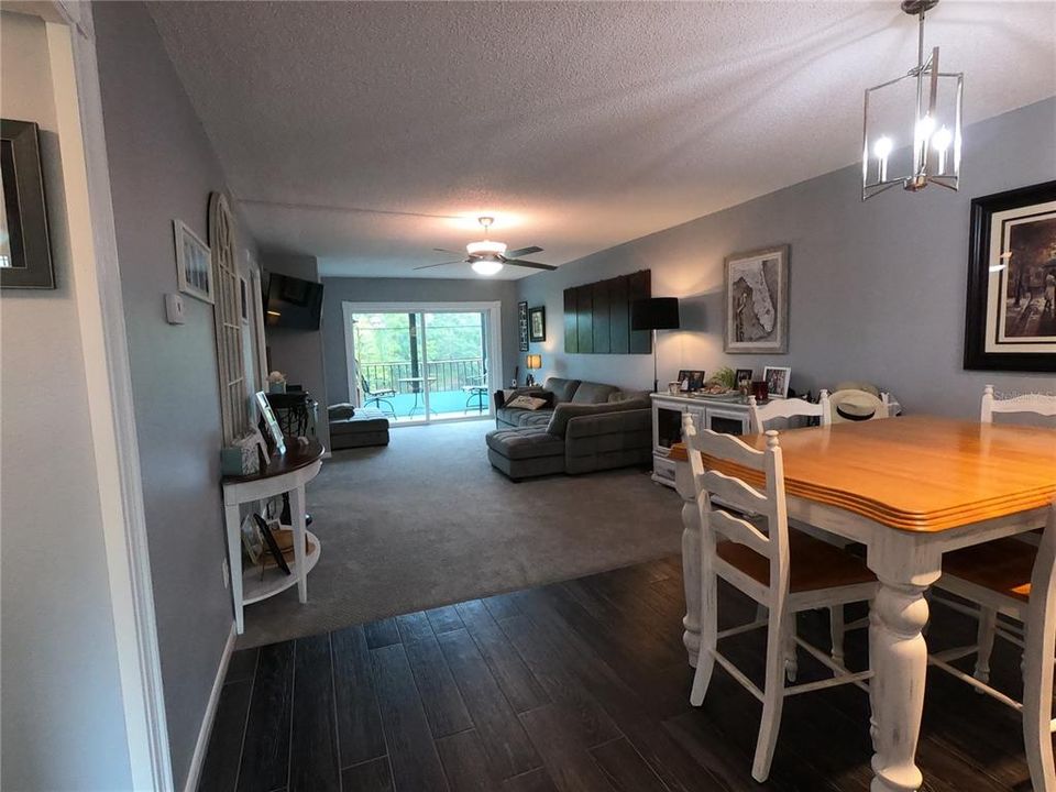 Dining area towards living room