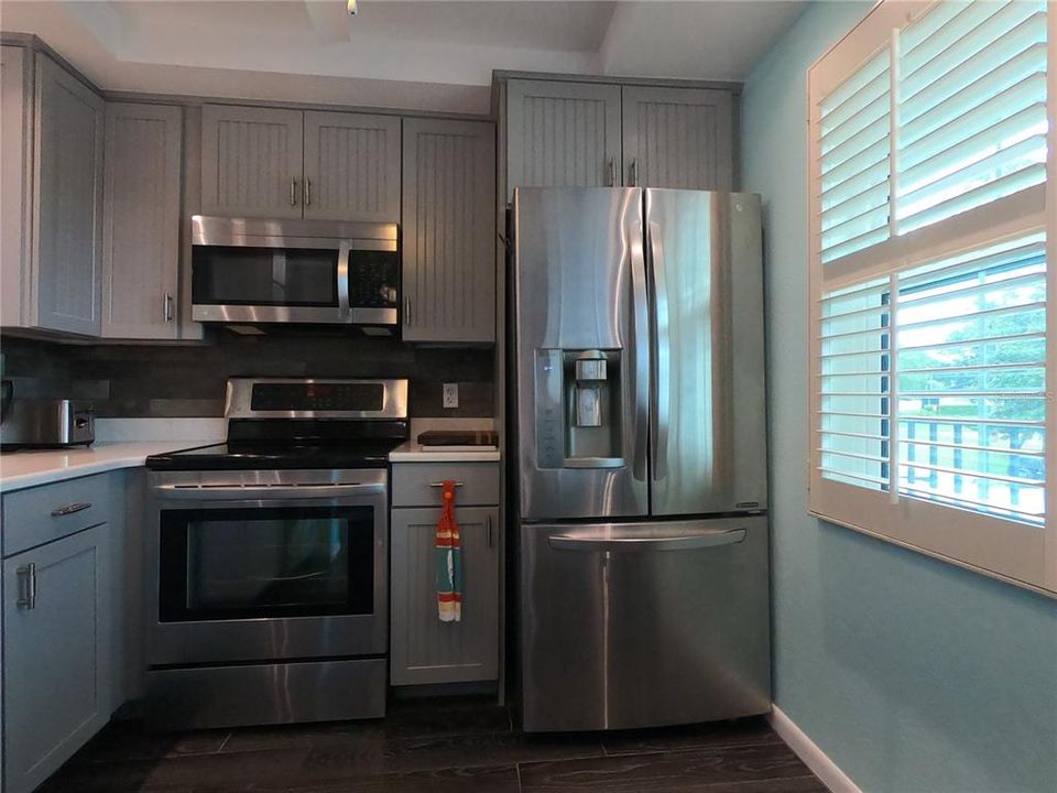 Kitchen with SS appliances