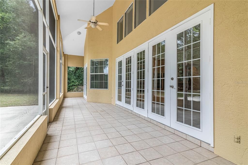 Oversized back screened porch