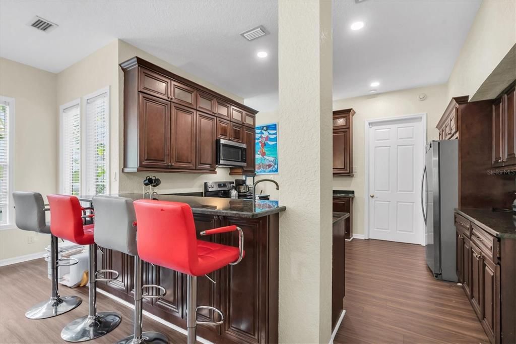 Kitchen looking from dining area