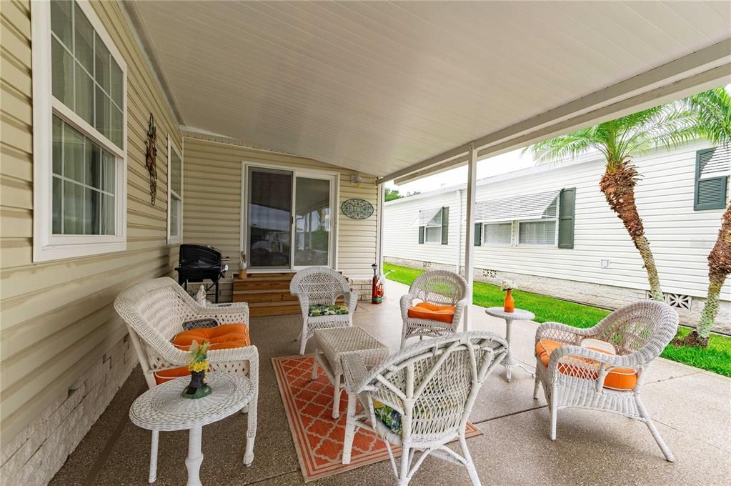 Carport is used as open Lani area.