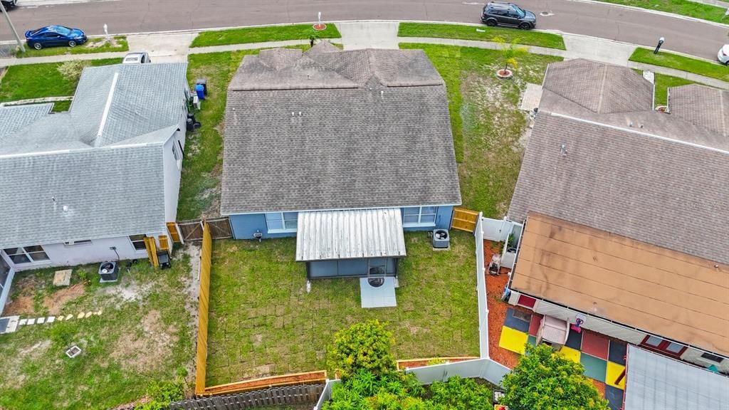 aerial backyard view