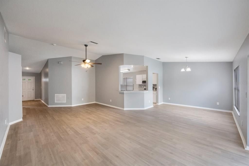 living room & dining room