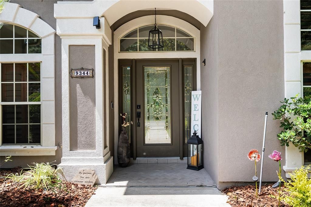 LOVELY LEADED GLASS FRONT DOORS