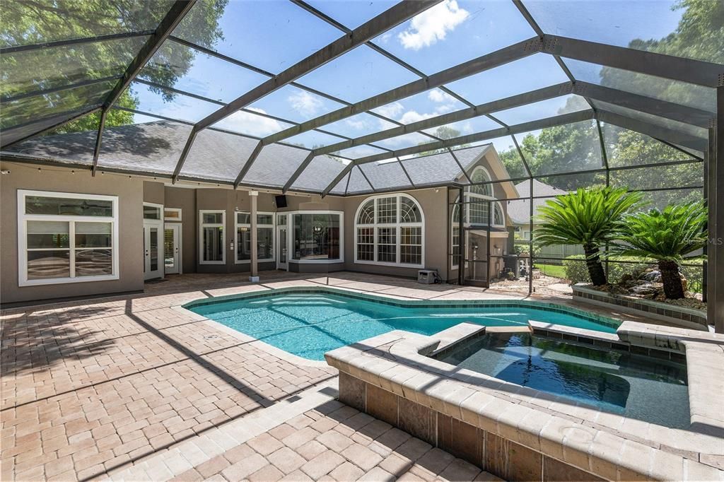 LOOKING BACK TO HOUSE FROM POOL AREA