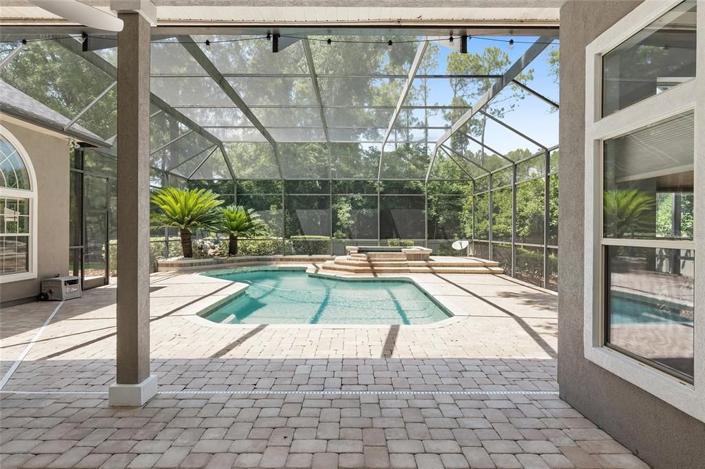 VIEW OF POOL FROM COVERED LANAI