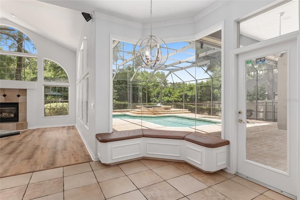 BREAKFAST ROOM WITH GREAT POOL VIEWS