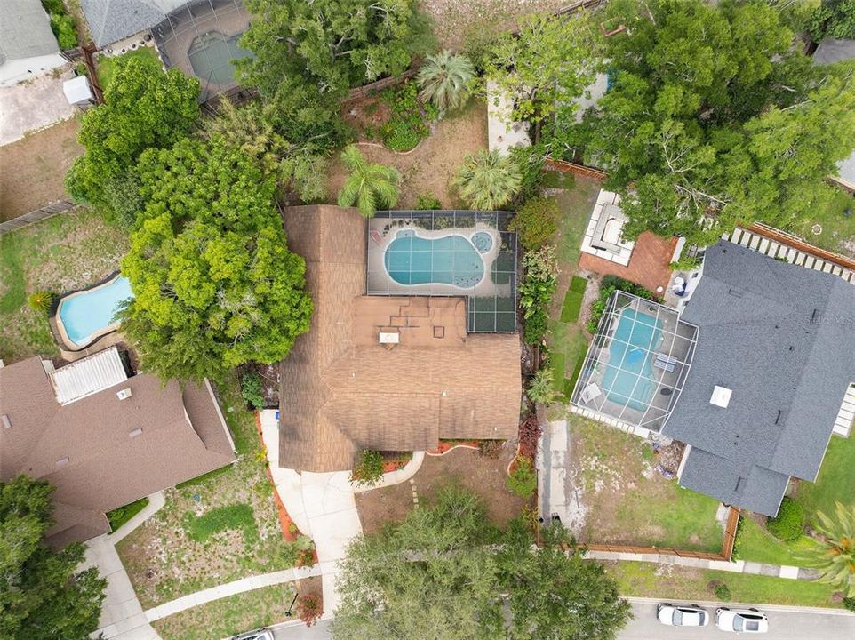 Aerial of home overhead