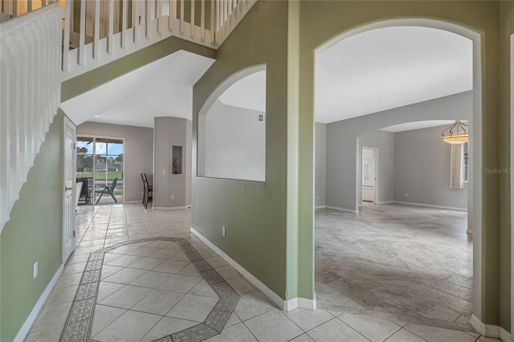 Foyer looking into living room