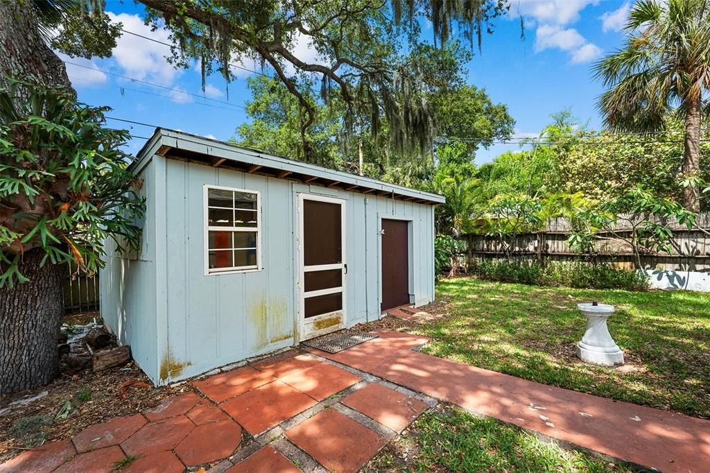 storage shed with power