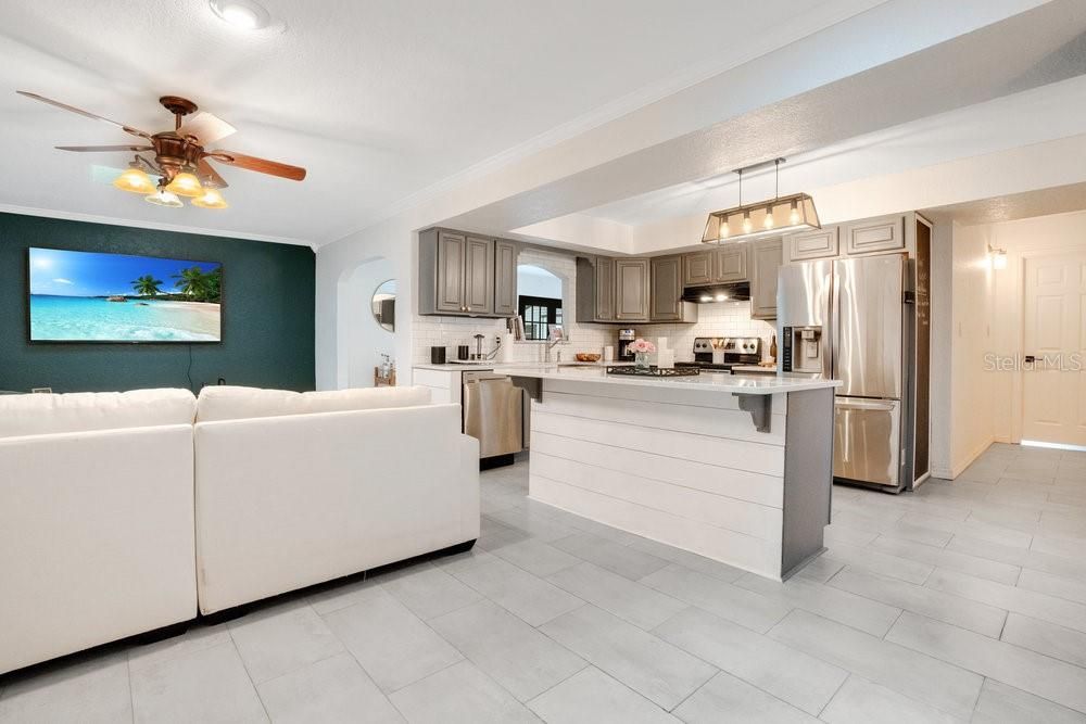 Family Room and Kitchen View