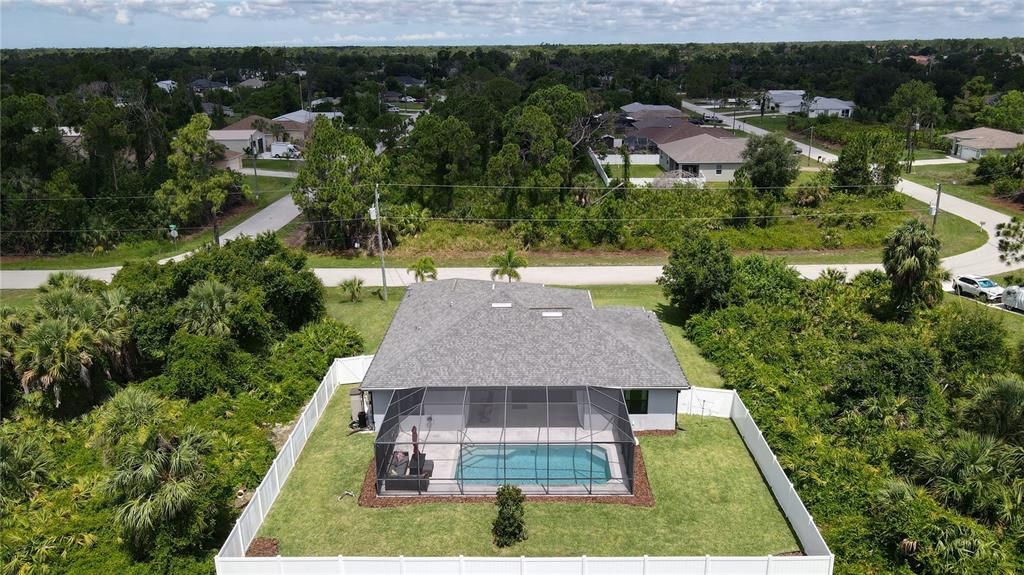 Rear aerial view of home