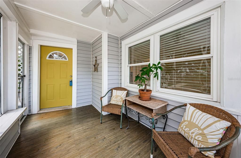 Welcoming front porch.