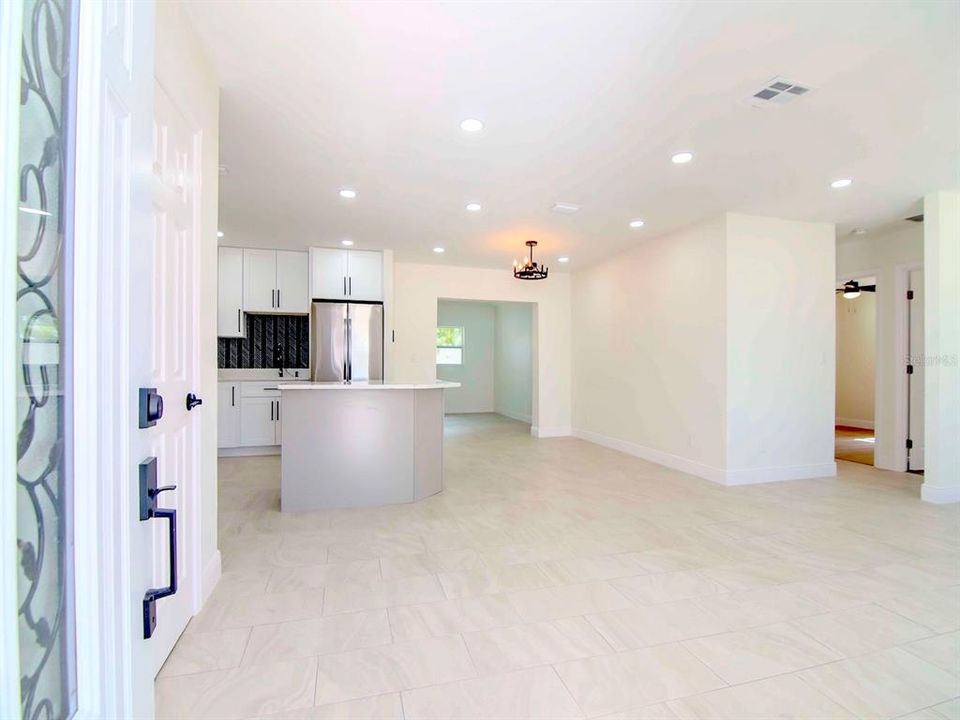 Kitchen right off family room