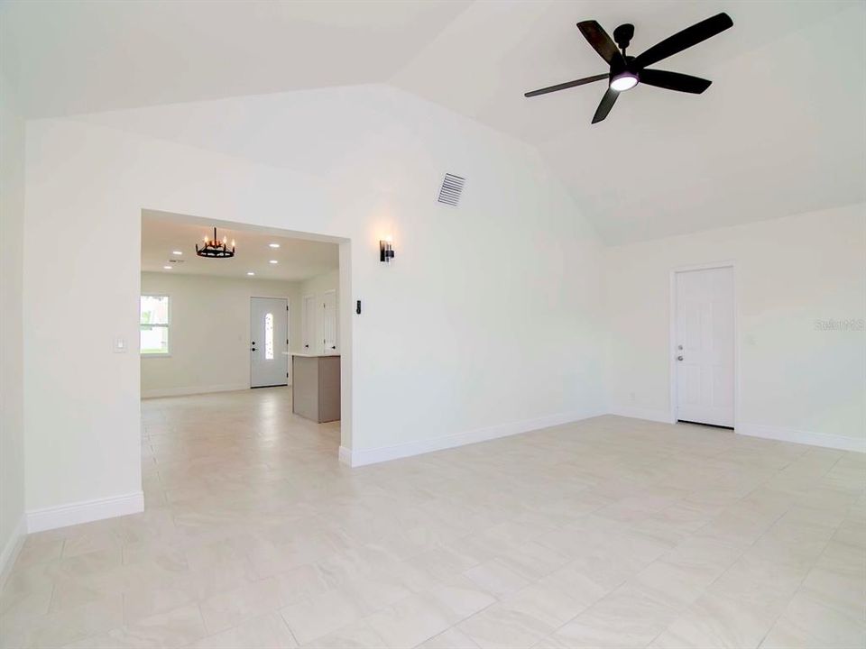 Massive living area with new flooring