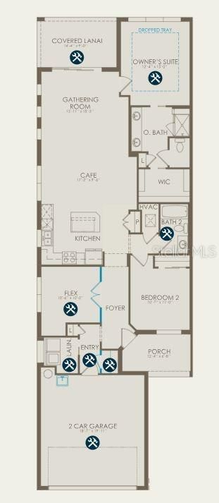 Floor plan with options selected