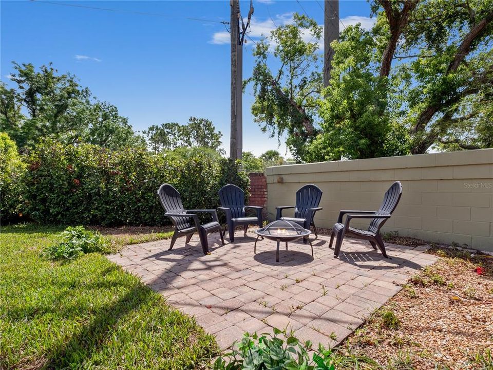 Fire Pit Area in Back Yard