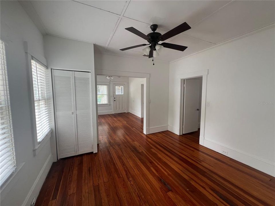 View of dining room from kitchen