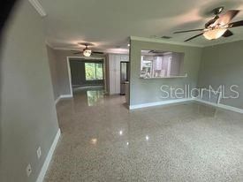 view of kitchen from front door