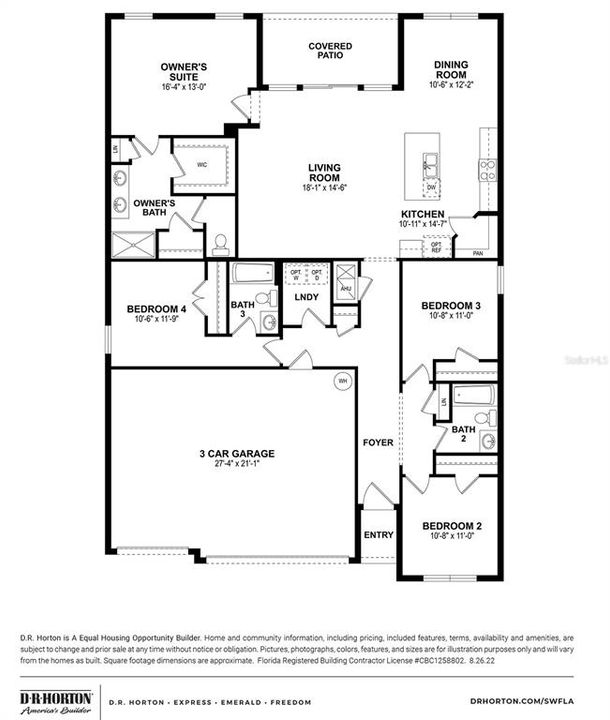 Под контрактом: $373,999 (4 спален, 3 ванн, 2020 Квадратных фут)