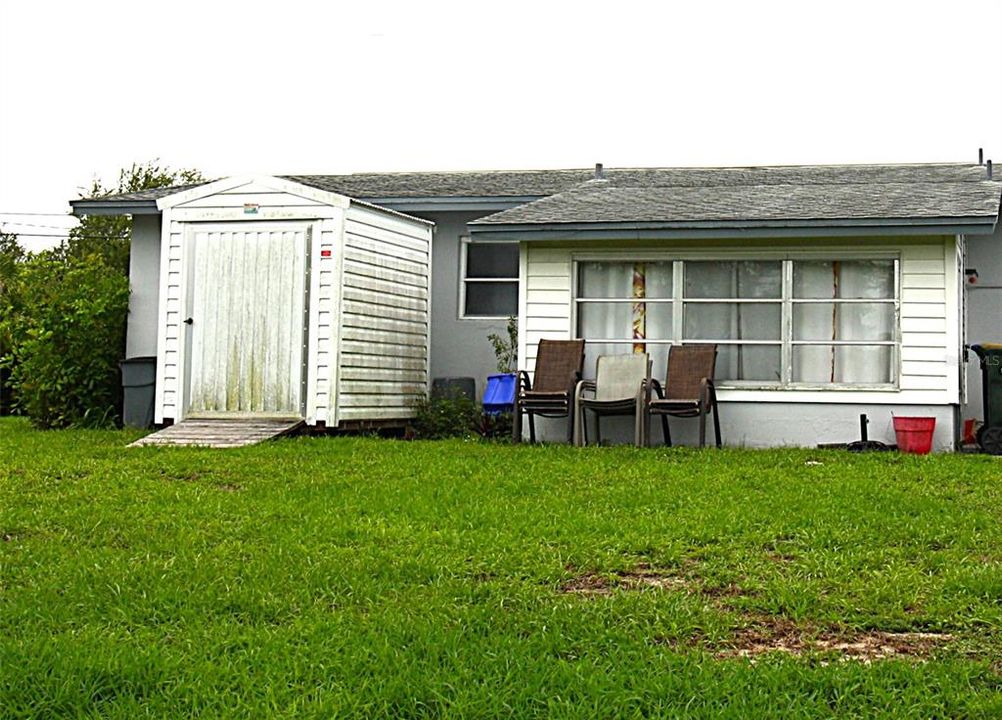 Shed with electric hook up