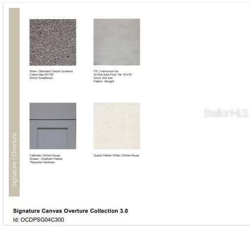 Design Selections.  Home is under construction and selections are subject to change.