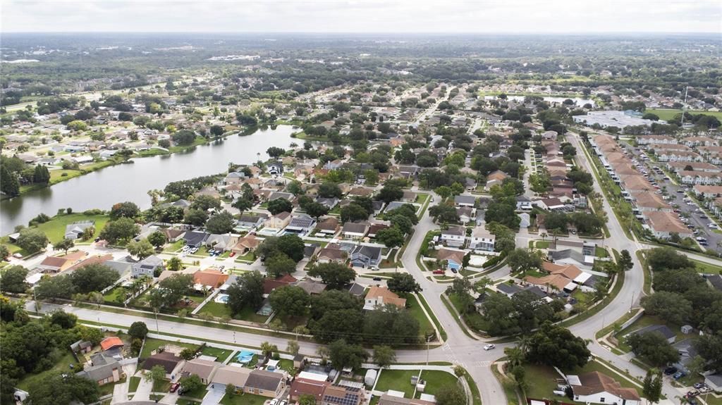 Proximity of Park & Shopping(house highlighted in red)