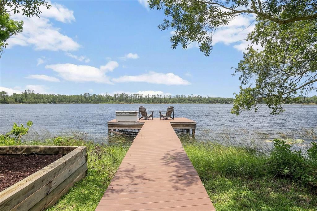 Composite Dock - with ladder to access lake for swimming