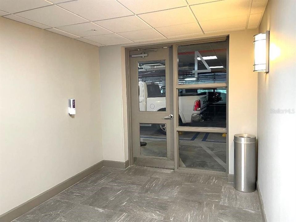 4th floor garage lobby and elevators conveniently bringing you to the 17th floor just outside your condo.