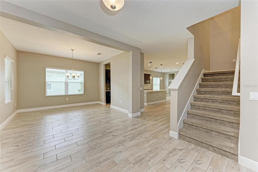 View to dining area and kitchen from 5th bedroom