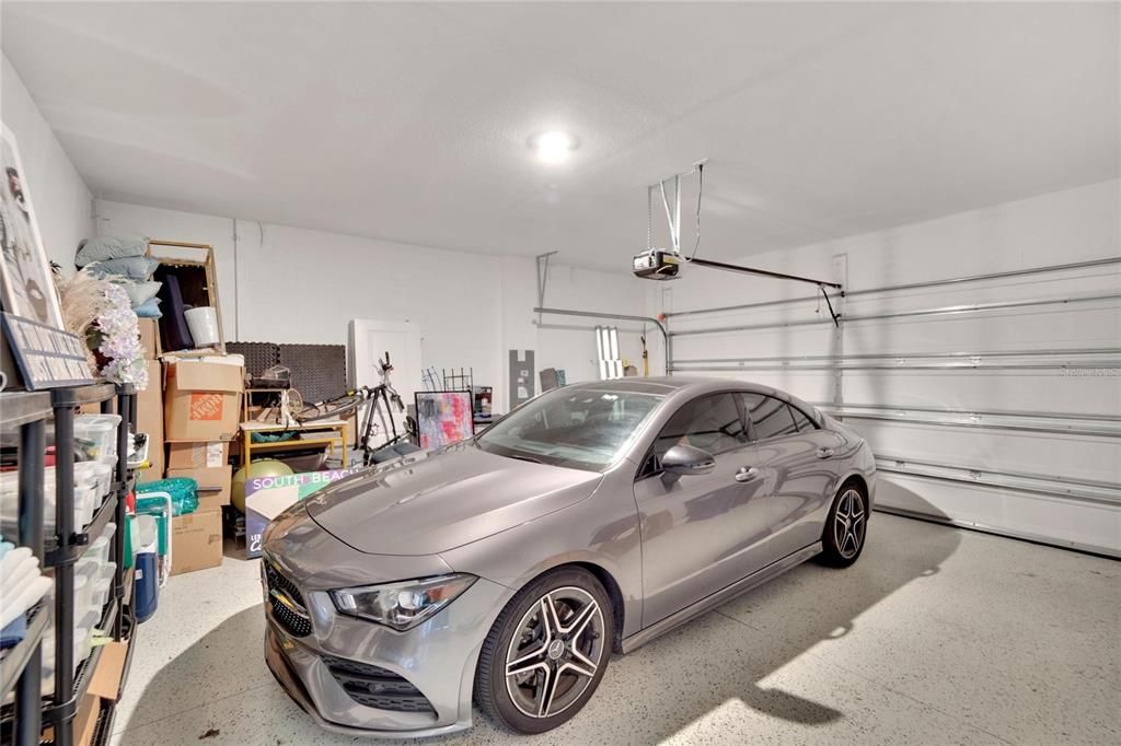 2-car garage with storage space