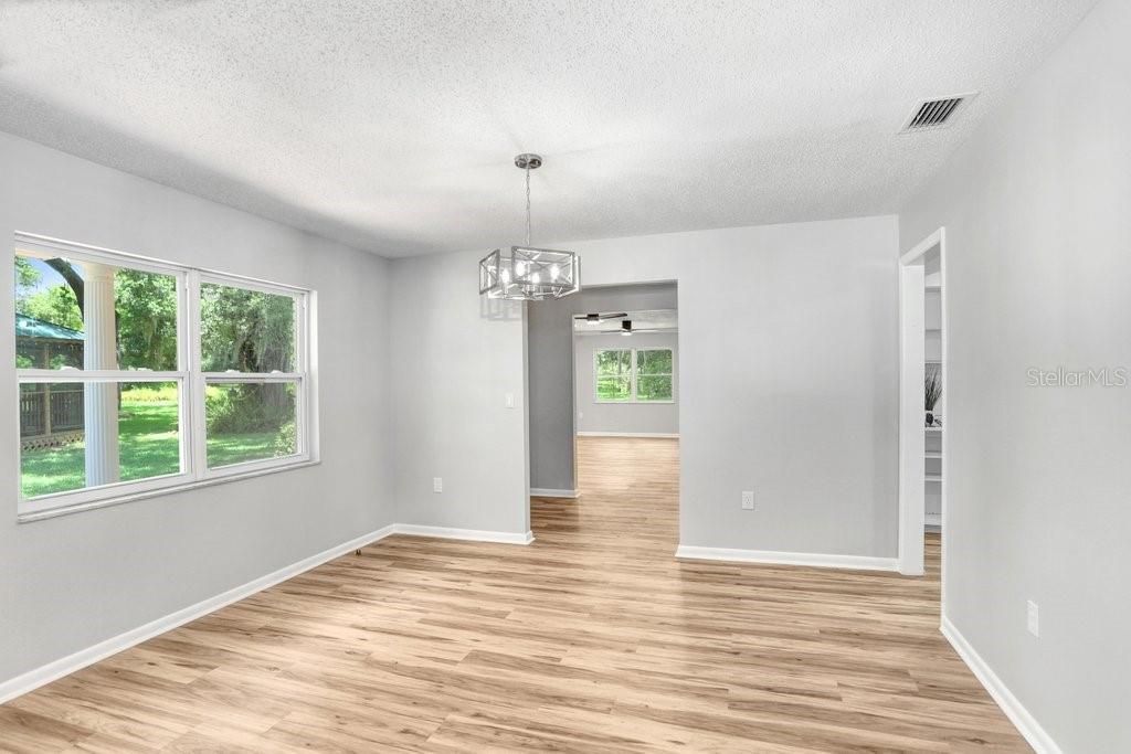 Dining room with access to Kitchen, Family Room & Living Room/Den