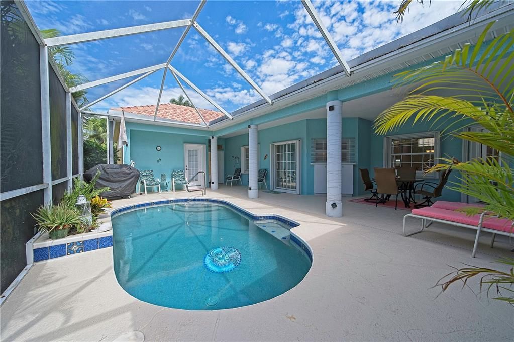 Pool and courtyard