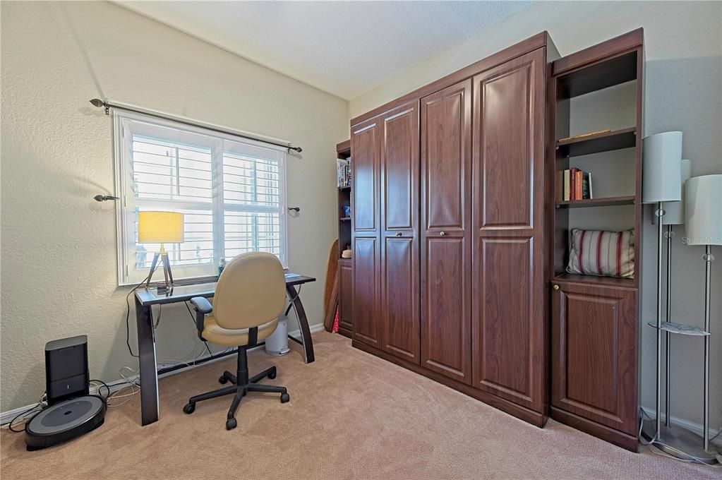 2nd bedroom with Murphy bed set up as office