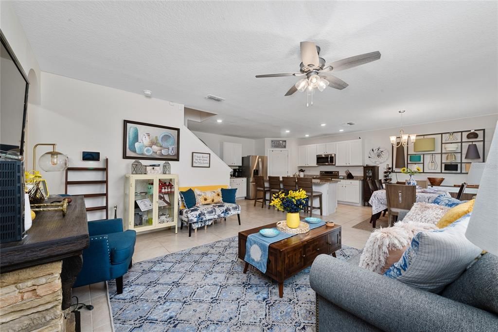 Dining area with sliding doors to the patio/backyard